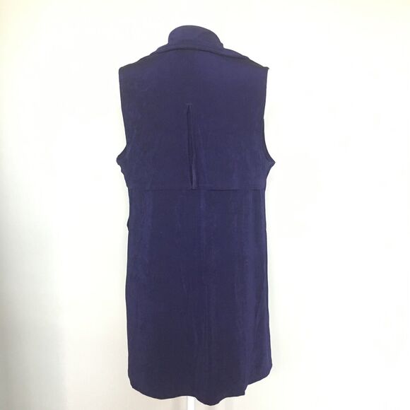 Chicos Travelers Size 1 Plum Purple Open Front Cardigan Open Front Jacket Duster - Picture 4 of 12